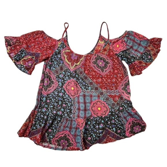 Patrons of Peace Women's XS Floral Boho Blouse Multicolor Casual Top - Picture 1 of 9